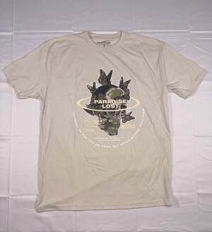 Paradise Lost Miami Skull and Butterfly Graphic Tee - Oatmeal Cotton T-Shirt XL